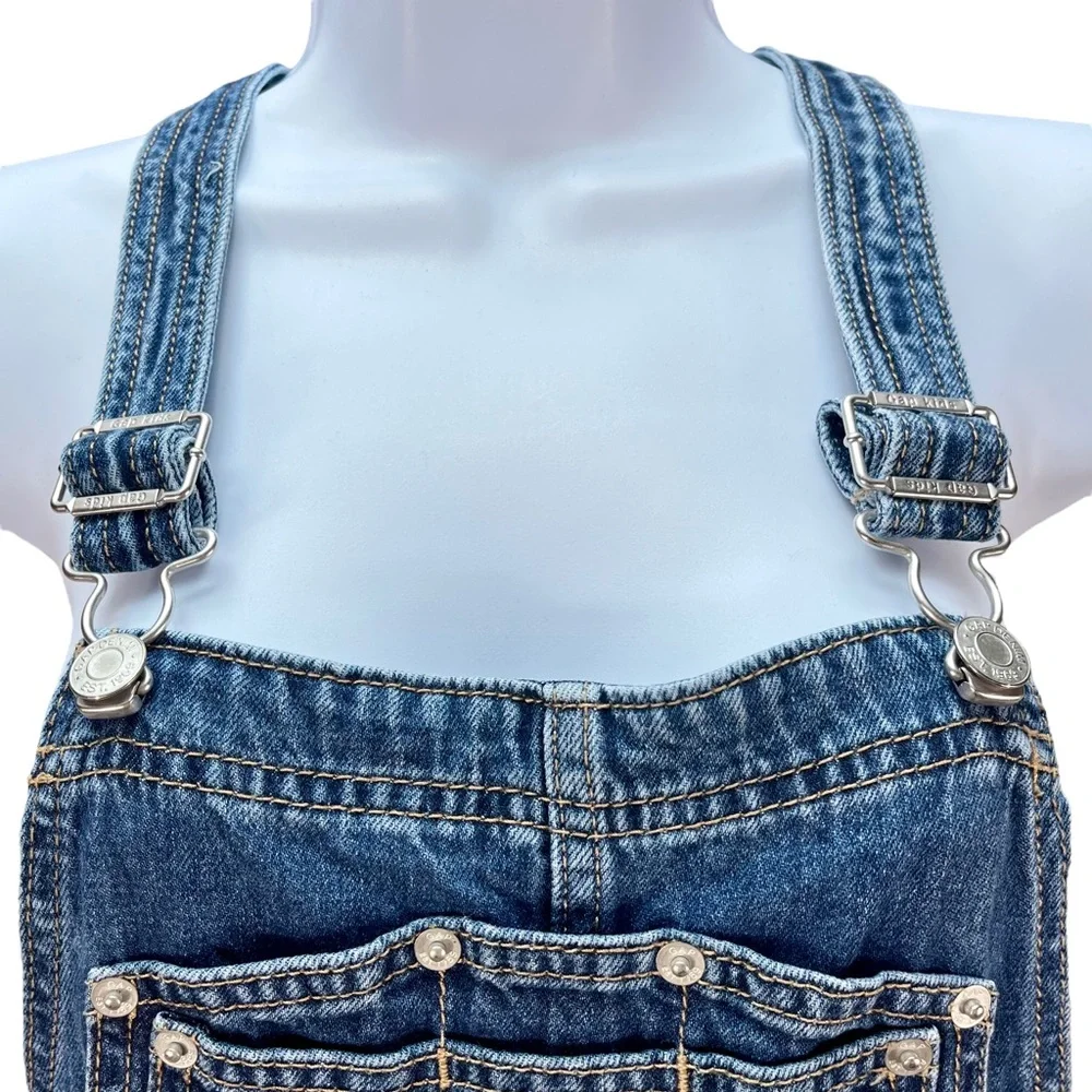 GAP Teen Size Large 100% Cotton Blue Denim Bib Overalls‎